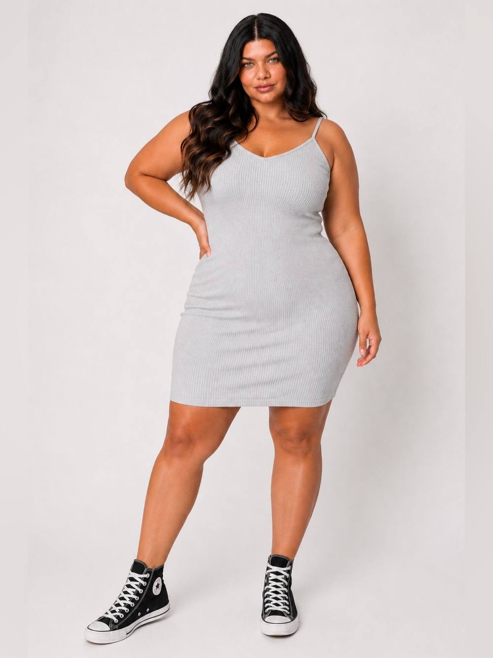 TORRID Shimmer Light Gray Ribbed Lounge Dress